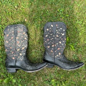 pecos bill black cowboy boots